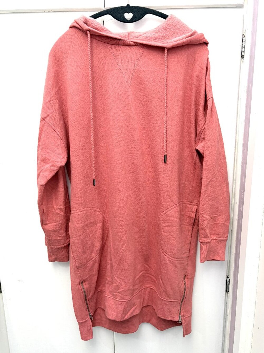 NWOT Venus Pink Hooded Sweatshirt Dress Size Small